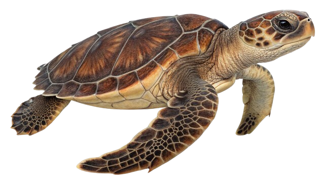 Imagen de una tortuga cabezona nadando